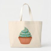 Cute Cook Foodie Baking Baker Kitchen Cupcake Grote Tote Bag (Voorkant)