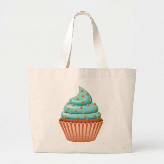 Cute Cook Foodie Baking Baker Kitchen Cupcake Grote Tote Bag (Voorkant)