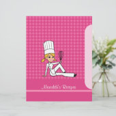 Cute Cook Illustration Recipe Hoesje (Staand voorkant)
