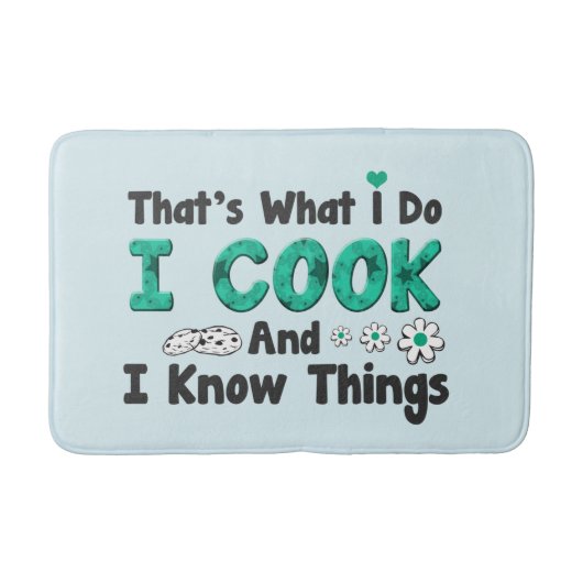 Cute cook word art kitchen badmat (Voorkant)