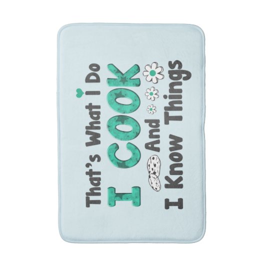 Cute cook word art kitchen badmat (Voorkant Verticaal)