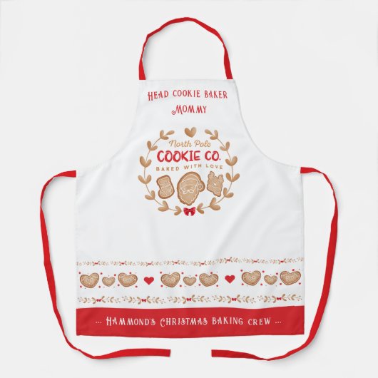 Cute Cookie Baking Kerstgeschort Schort (Voorkant)