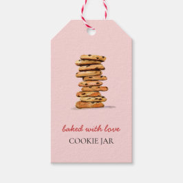 Cute Cookie bakkerij roze waterverf cadeau labels Cadeaulabel