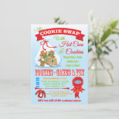 Cute Cookie Exchange Swap-uitnodiging Kaart (Staand voorkant)