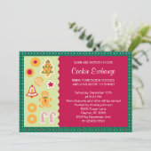 Cute Cookie Exchange-uitnodiging Kaart (Staand voorkant)