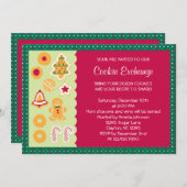 Cute Cookie Exchange-uitnodiging Kaart (Voorkant / Achterkant)