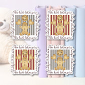 Cute Cookie Gingerbrood Man Bookplaat Sticker