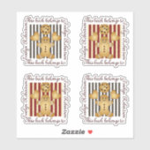 Cute Cookie Gingerbrood Man Bookplaat Sticker (Vel)