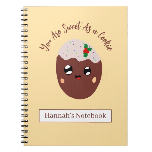 Cute Cookie Personalized Notitieboek (Voorkant)