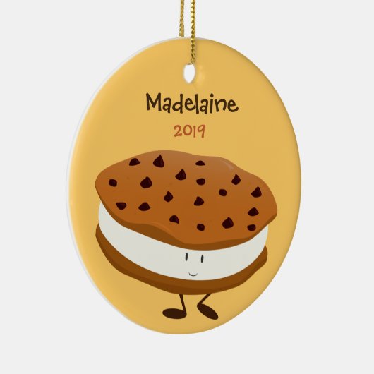 Cute Cookie Sandwich met naam en jaar | ORNAMENT (Rechts)