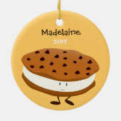 Cute Cookie Sandwich met naam en jaar | ORNAMENT (Achterkant)