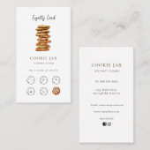 Cute Cookie shop Loyalty  business card Visitekaartje (Voorkant / Achterkant)