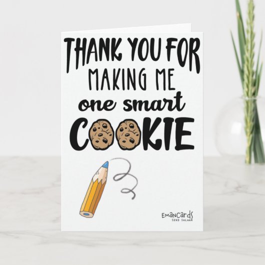 Cute Cookie voor Docenten Dag Kaart (Voorkant)