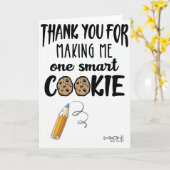Cute Cookie voor Docenten Dag Kaart (Gele Bloem)