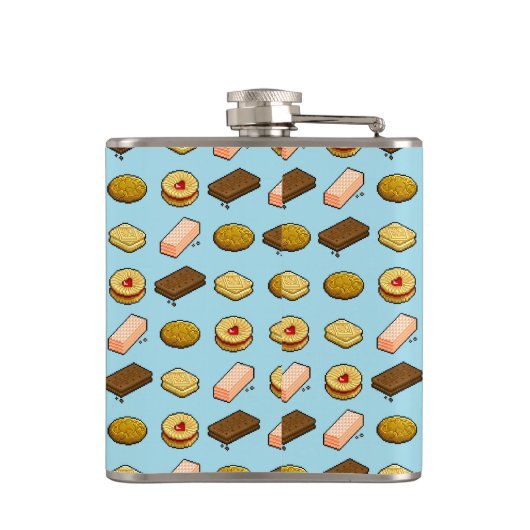 Cute Cookies Add Your Own Text Pixel Art Pattern Heupfles (Achterkant)