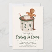 Cute Cookies en Cocoa Holiday Party Kaart (Voorkant)