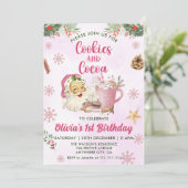 Cute Cookies en Cocoa Holiday Party Kaart (Staand voorkant)