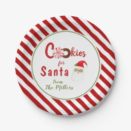 Cute Cookies voor Santa waterverf Papieren Bordje