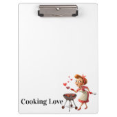 Cute Cooking Love Red Hearts Clipboard  Klembord (Voorkant)