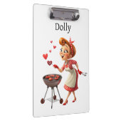 Cute Cooking Love Red Hearts Clipboard  Klembord (Rechts)