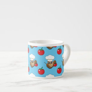 Cute Cooking Owl Cartoon Espresso Kop