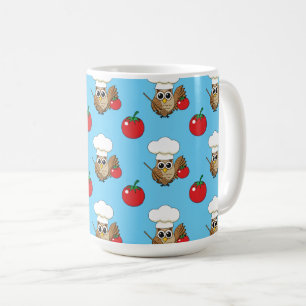 Cute Cooking Owl Cartoon Koffiemok