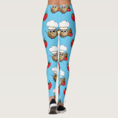 Cute Cooking Owl Cartoon Leggings (Achterkant)