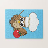 Cute Cooking Owl Cartoon Legpuzzel (Horizontaal)