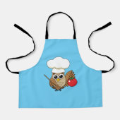 Cute Cooking Owl Cartoon Schort (Voorkant)