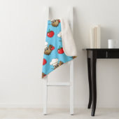 Cute Cooking Owl Cartoon Sherpa Deken (In situ)