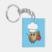 Cute Cooking Owl Cartoon Sleutelhanger (Voorkant Links)