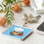 Cute Cooking Owl Cartoon Sleutelhanger (Zijkant)