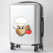 Cute Cooking Owl Cartoon Sticker (Koffer)
