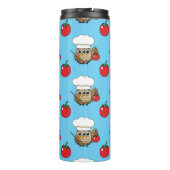 Cute Cooking Owl Cartoon Thermosbeker (Achterkant)