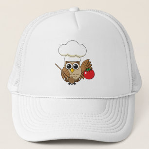 Cute Cooking Owl Cartoon Trucker Pet