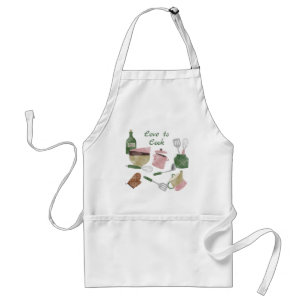 Cute Cooking Utensils Love to Cook Standaard Schort