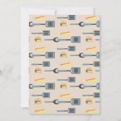 Cute Cookout Birthday Party Hamburger Hotdog Aankondiging (Achterkant)