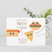Cute Cookout Birthday Party Invitation Aankondiging (Staand voorkant)