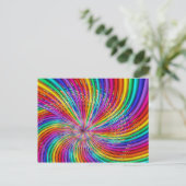 Cute Cool Abstract Pattern "Rainbow Swirl" Briefkaart (Staand voorkant)