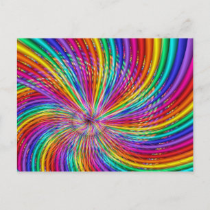 Cute Cool Abstract Pattern "Rainbow Swirl" Briefkaart