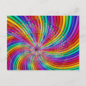 Cute Cool Abstract Pattern "Rainbow Swirl" Briefkaart (Voorkant)