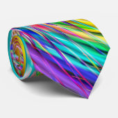 Cute Cool Abstract Pattern "Rainbow Swirl" Stropdas (Opgerold)