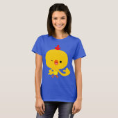 Cute Cool Cartoon Chick Women T-Shirt (Voorkant volledig)