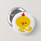 Cute Cool Cartoon Chicken Button Badge (Voorkant /achterkant)