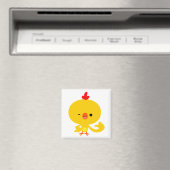 Cute Cool Cartoon Chicken Magnet (Insitu (Vaatwasser))