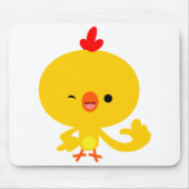 Cute Cool Cartoon Chicken Mousepad Muismat (Voorkant)