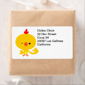 Cute Cool Cartoon Chicken Shipping Label (Insitu)