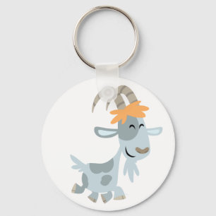Cute Cool Cartoon Goat Sleutelhanger
