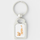 Cute Cool Cartoon Lioness Metal Sleutelhanger (Voorkant)