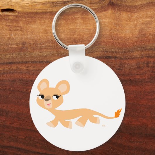Cute Cool Cartoon Lioness Sleutelhanger (Voorkant)